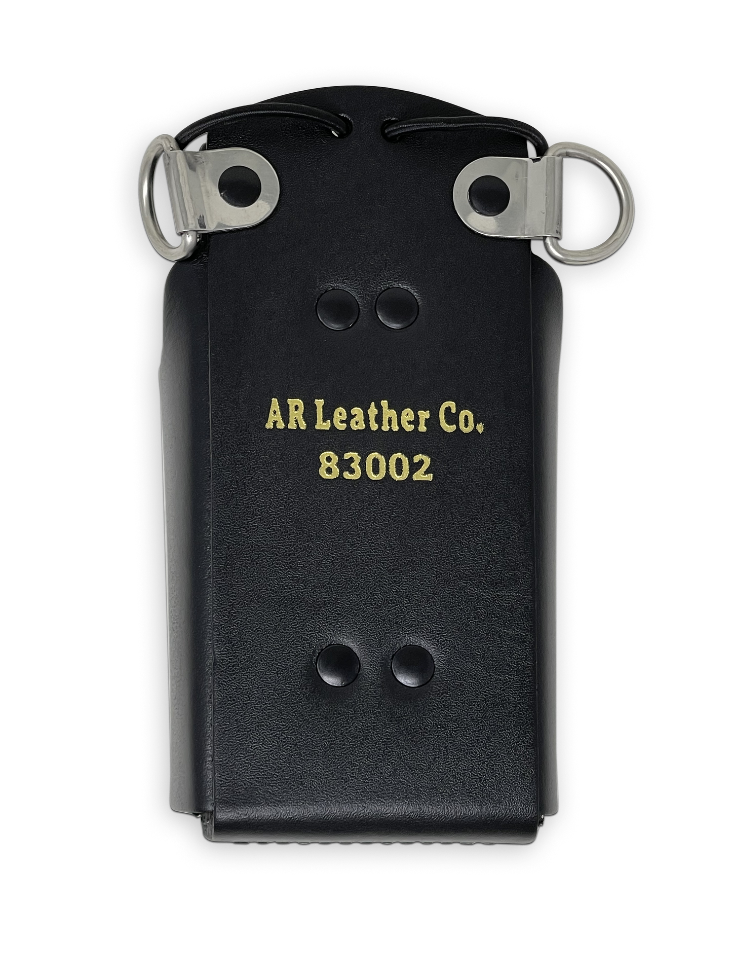 Firefighter Leather Radio Holster with Belt, Strap, Anti-Sway Strap, and Mic Loops. Perfect for Firefighters, EMT, Police