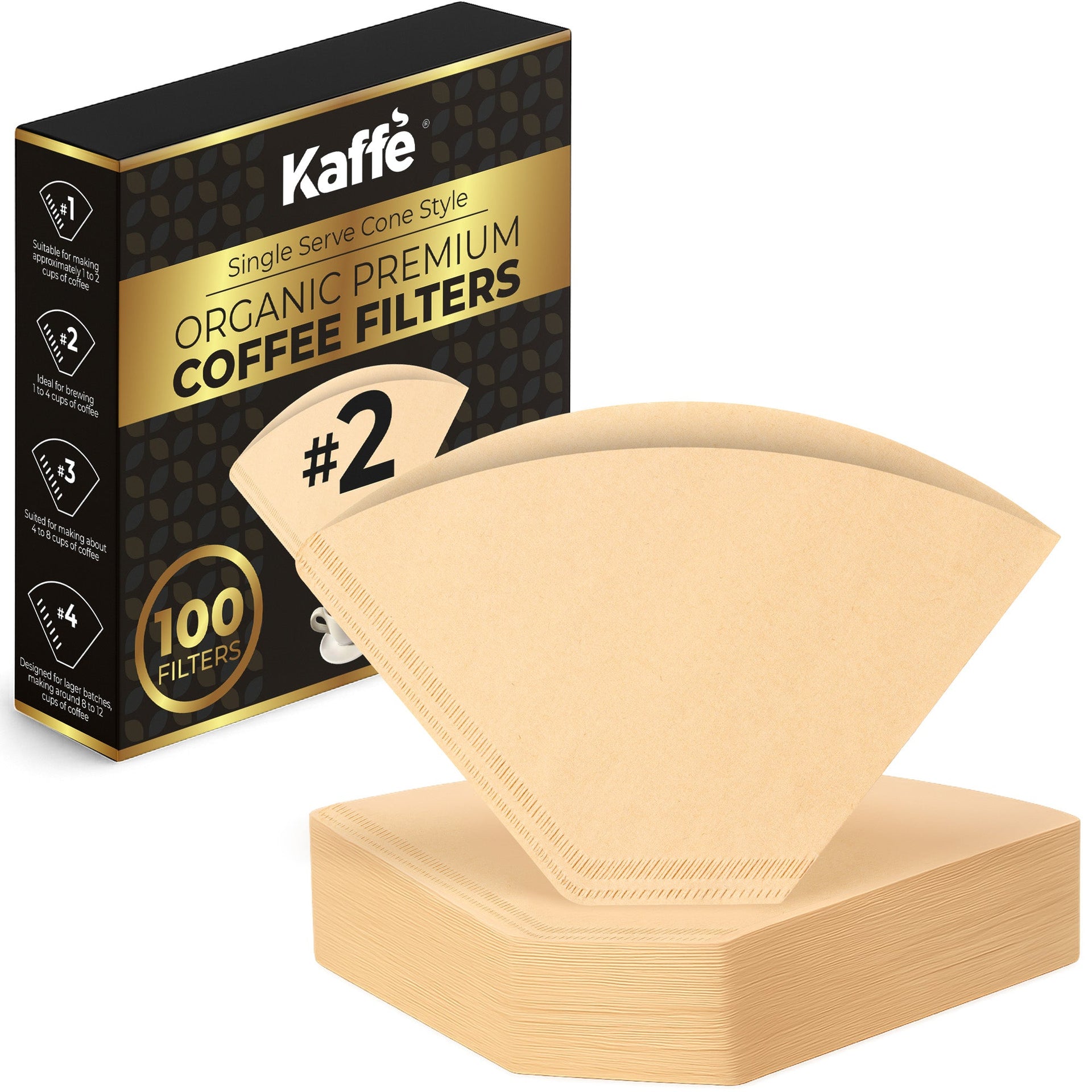 Organic Premium Coffee Filters #2, KFCF02B – Industry Strong