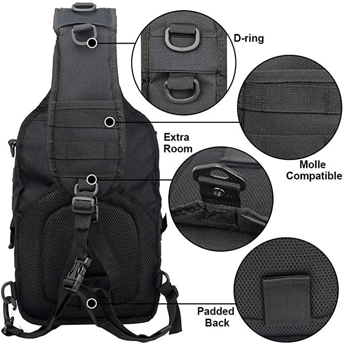 FR Fashion Co. MOLLE Tactical Crossbody Sling Bag